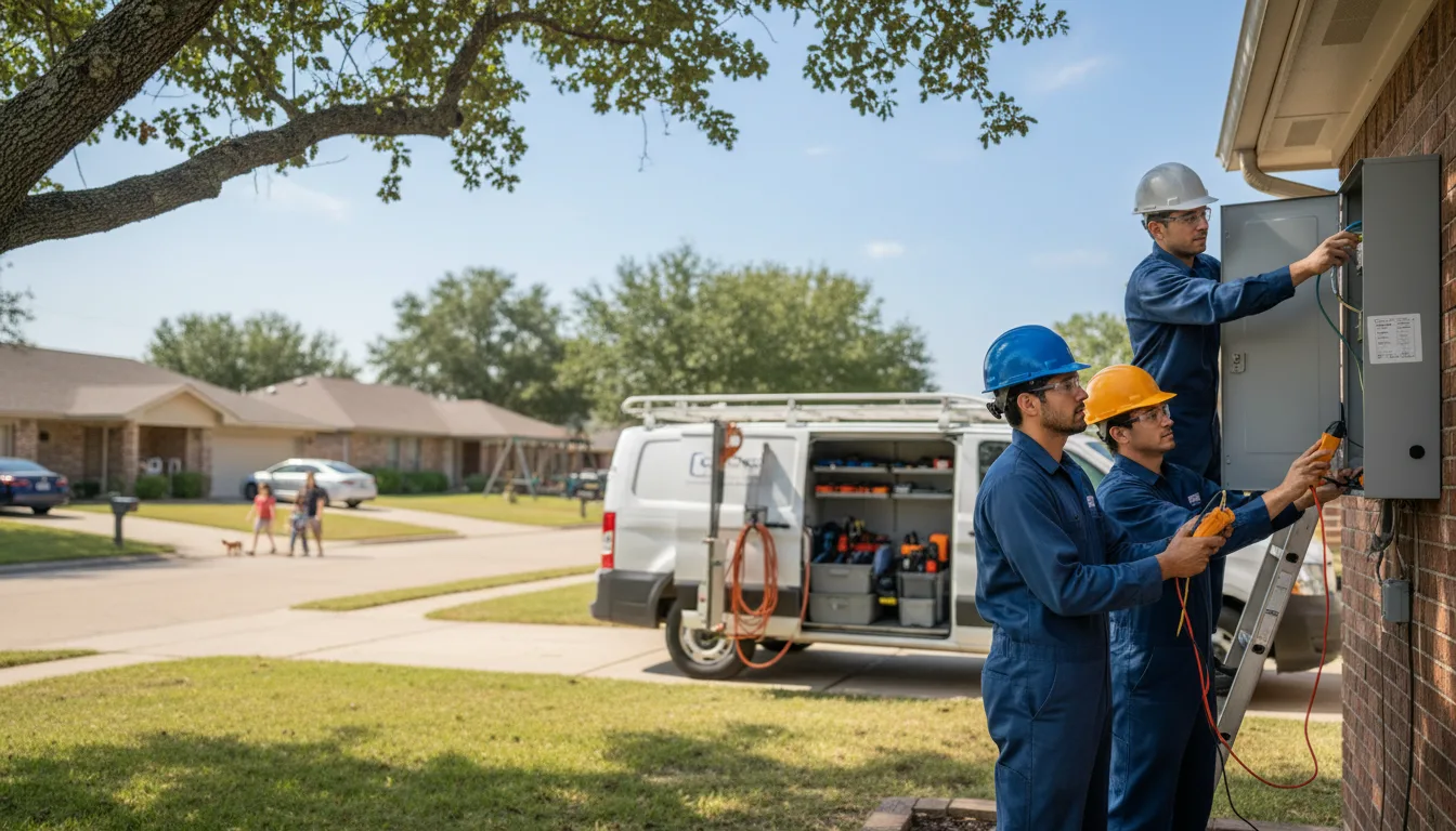 Certified electrician providing emergency electrical services in Weesatche, TX